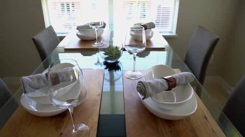 Elegant Dining Table Set For A Dinner Party