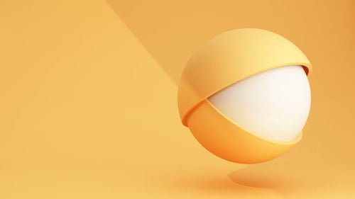 Modern Abstract Geometric Spheres Opening and Closing Animation