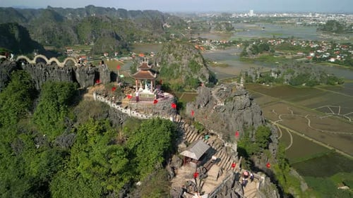 Aerial View Of Hang Mua Viewpoint In Ninh Binh Vietnam