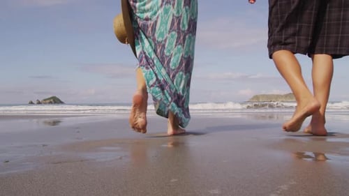 Couple Walking on Beach, Costa Rica American
