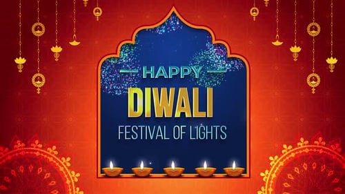 Contexte des vœux pour la fête des lumières de Diwali (version 01)