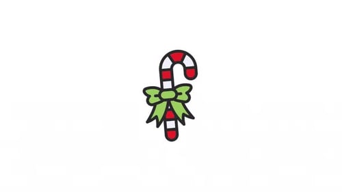 Animated Candy Cane icon Alpha Channel