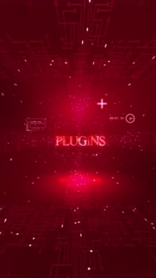 Futuristic Glowing Circuit Board Data Tunnel Background