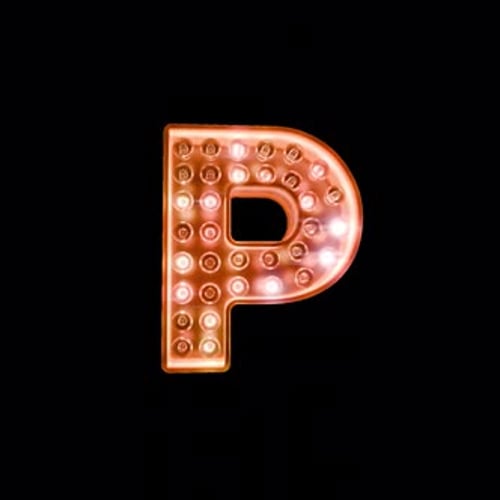 Letter P Light Alphabet