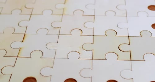 Gratitude gesture thank you note on puzzle home setting visual content close-up personal touch