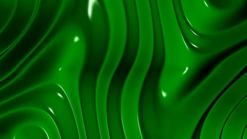Majestic Background with Green Waves of Plasma, Reflection, Exclusive, Unique Design, 3D Render