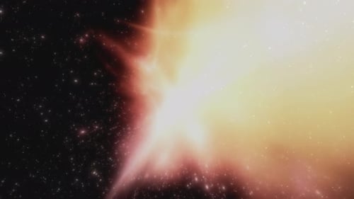 Cosmic Light Tunnel Travel Through Starfield