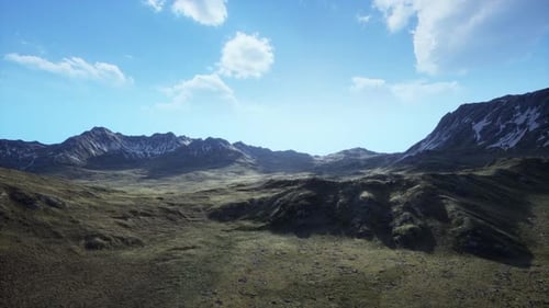 An Aerial View of a Mountain Range in the Mountains