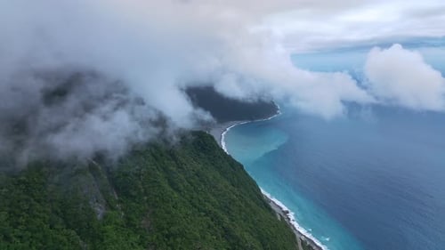 Landscapes Of Hualien Bay Through Clouds
