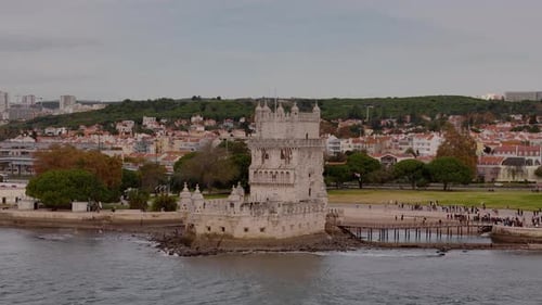 Lisbon Riverside Historic District Aerial Scenic View Lisbon