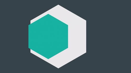 Minimalist Hexagon Shape Reveal Transition Animation