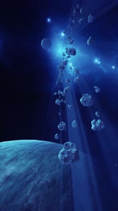 a Large Cluster of Asteroids Near an Unknown Planet Vertical