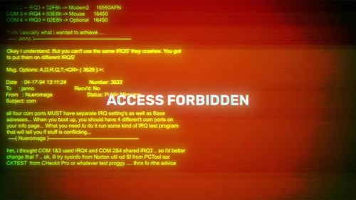 Access Forbidden On Hacking & Error Message Digital Screen Message On Computer Screens