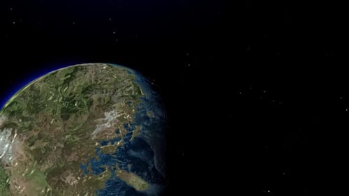 Satellite Earth Zoom to Country Map Reveal