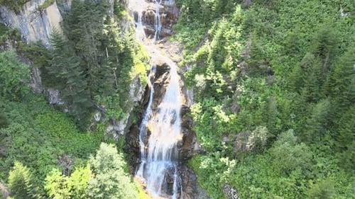 aerial view of waterfall