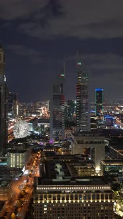 Video from a high-rise view of Dubai city, Downtown area, United Arab Emirates