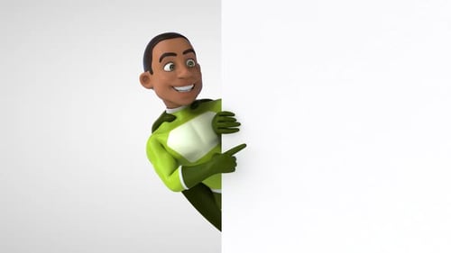 Fun cartoon superhero