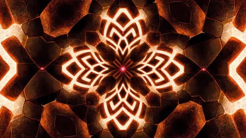 Glowing Orange Color Light Geometric Texture Pattern Background Seamless Loop