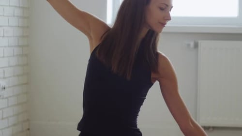 Woman Doing Yoga with Her Dog at Home