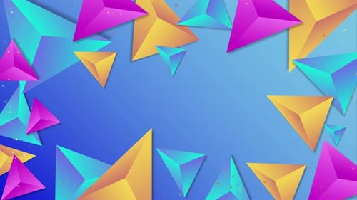 Fundo colorido 3D Triangle Motion