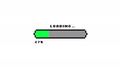 Retro-Computersystem Green Progress Loader 0-100