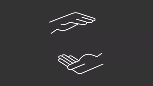 Minimalist Animated Hands Protection and Support Icon