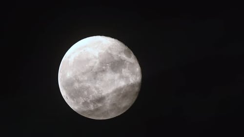 Magnificent Full Moon in the Dark Night Sky