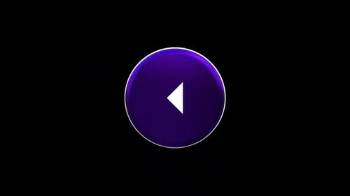 Modern 3D Rotating Purple Play Button Icon Animation