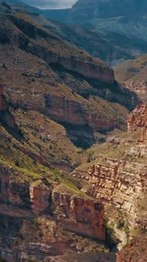 Vertical View Of Dagestan Mountains