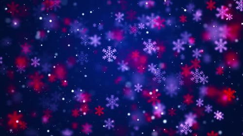 Animated Christmas Snowflakes Overlay Loop Background