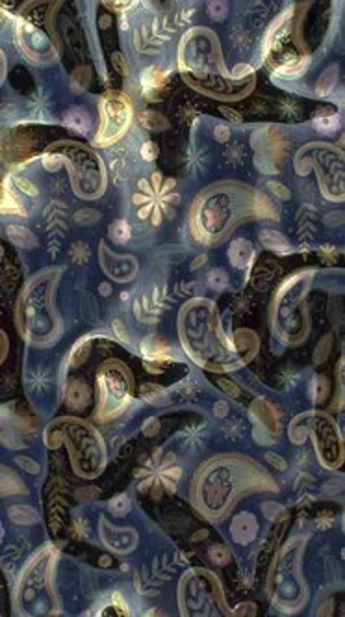 Vertical Paisley Loop Background