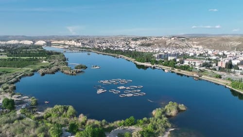 Sanliurfa, Birecik City Aerial View
