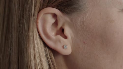 Elegant Earring Close-Up, Jewelry and Beauty