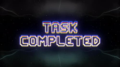 Retro Pixelated Text Reveal with Neon Circuits