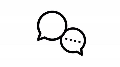 Animated Chat Bubbles with Typing Dots and Slash Icon