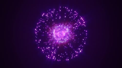Glowing Purple Particle Energy Reveal