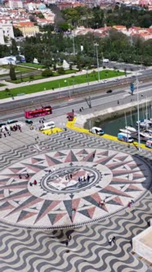 Discoveries Monument At Lisbon In Lisbon District Portugal.