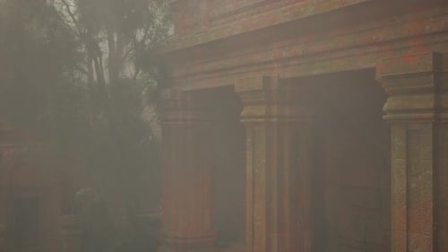 Foggy Tree et bâtiment