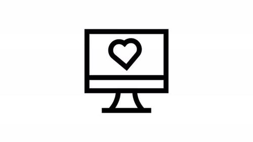 computer line icon animation