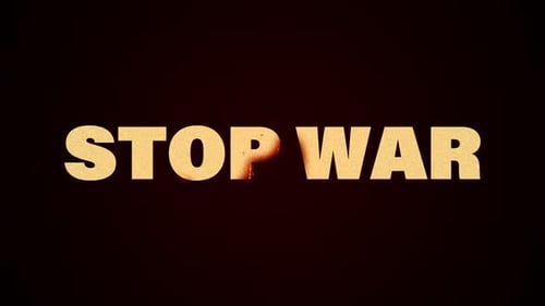 Texte Stop War animé et gravé
