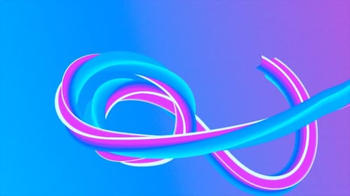 Abstract Fluid Ribbon Lines Loop Background Animation