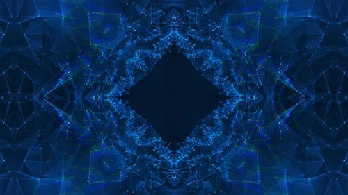Abstract Futuristic Blue Plexus Network Digital Background Animation
