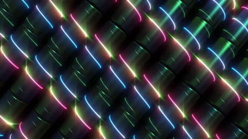 Futuristic Neon Glowing Lines Abstract Pattern Background
