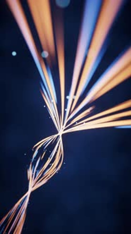 Flowing curves with glowing neon lines