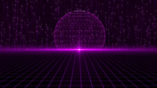 Futuristic Cyberspace Big Data Deep Cyber Stage Waves Lights Digital Matrix Background