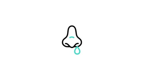 Animated Runny Nose Minimalist Line Icon