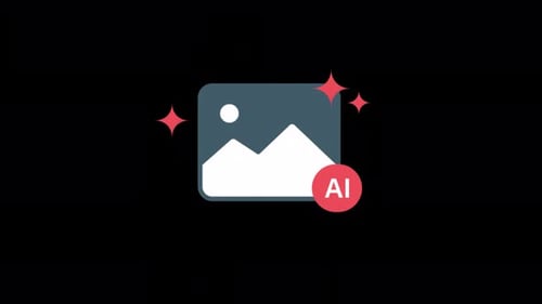 AI Image Generation Concept Animation Video - Transparent