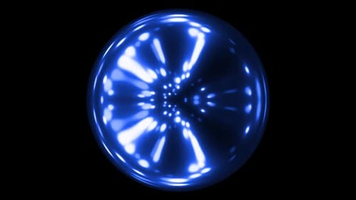 Kugelförmige Linsenschleife von Blue Lights Particle