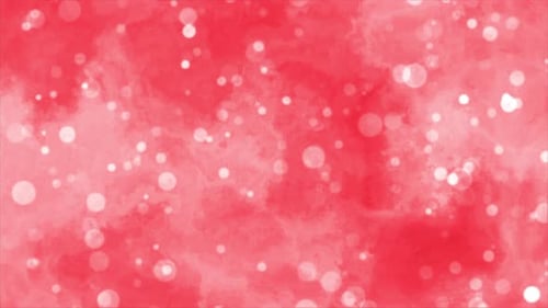 Romantic Red Watercolor Background with Sparkling Bokeh