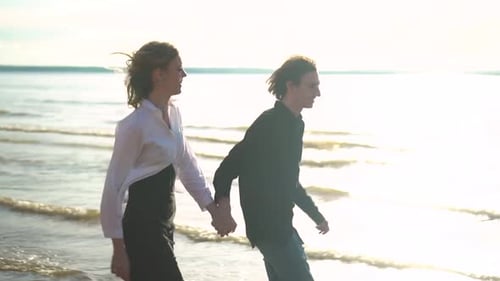 A Romantic Walk on the Beach at Sunset Filled with Joy and Love Creating Lasting Memories